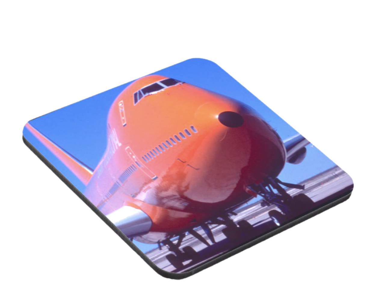 Drink Coaster Braniff Boeing 747 Big Orange Set of 6
