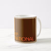 Coffee Mug 11 oz Braniff BI Logo and Ultra Font Orange and Brown