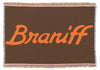 Throw Blanket Braniff Billboard Ultra Orange and Brown