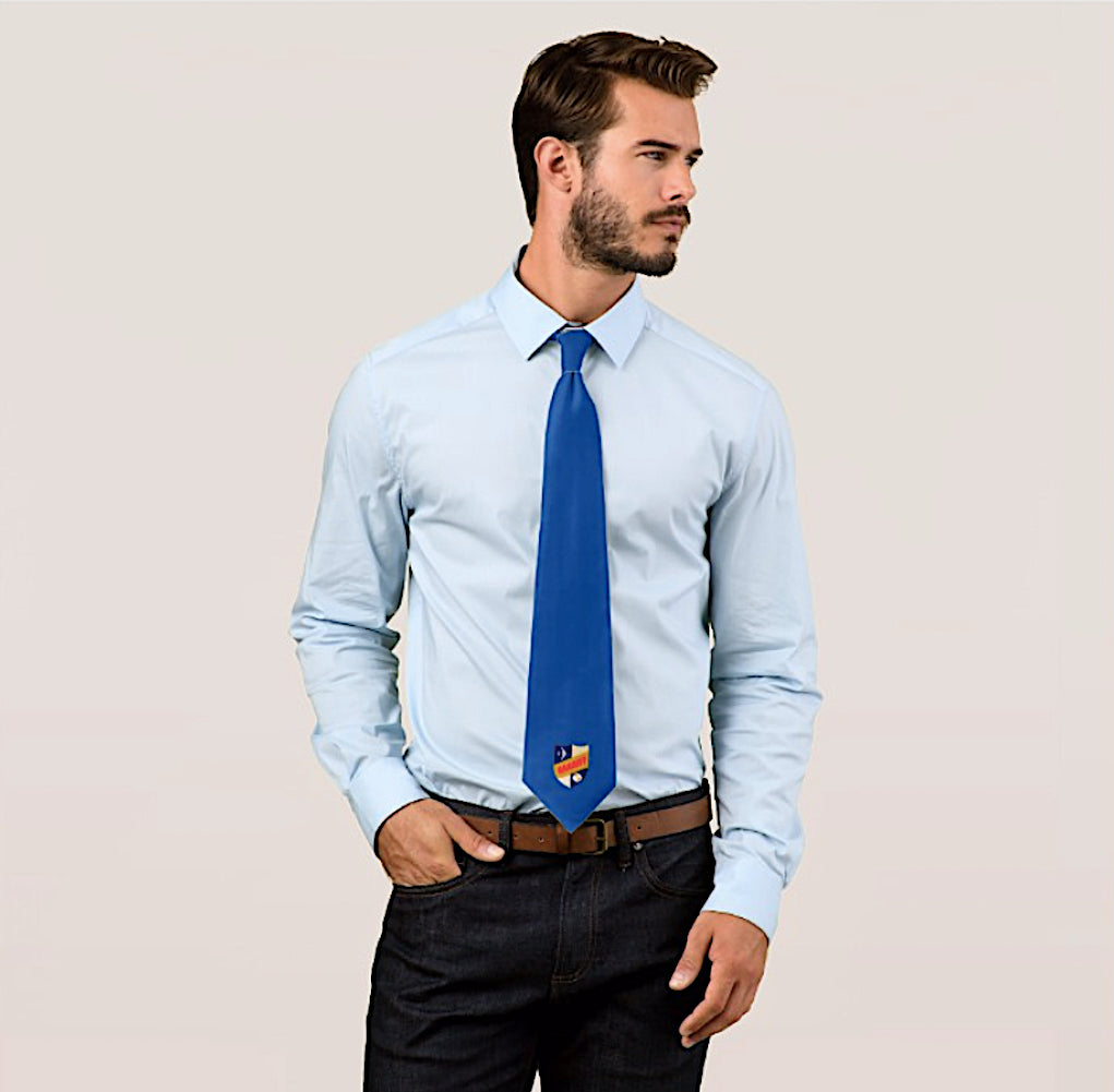 Necktie Men's Braniff El Dorado Super Jet Logo Dark Blue