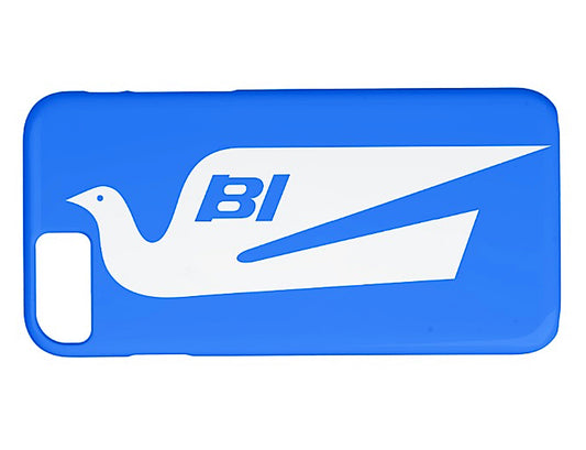 Phone Case iPhone and Galaxy Barely There Braniff Alexander Girard Design Bluebird White Blue