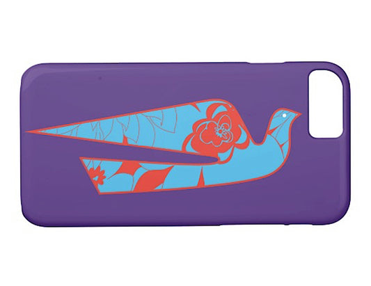 Phone Case iPhone and Galaxy Barely There Braniff Alexander Girard Design Hawaii Bluebird Light Blue Purple