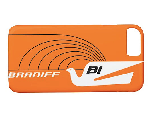Phone Case iPhone and Galaxy Barely There Braniff Alexander Girard Design Jetset Bluebird White Orange Black