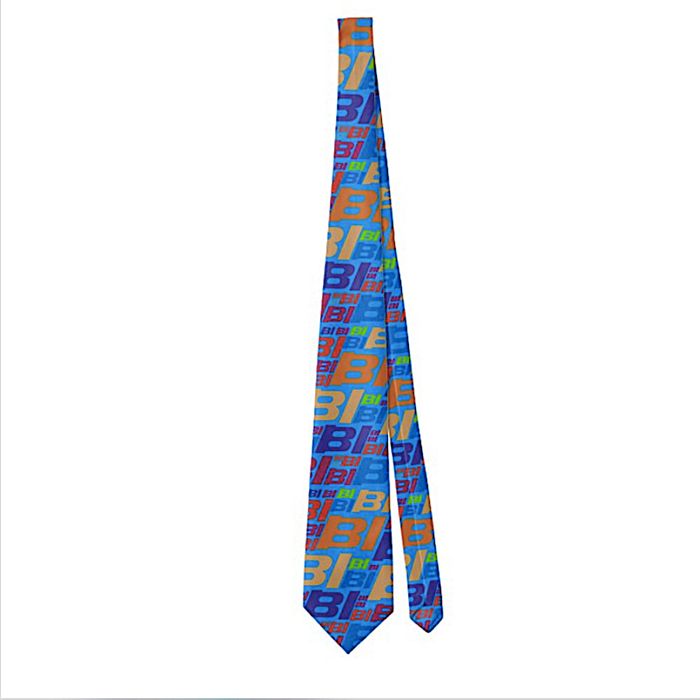 Necktie Men's Braniff Alexander Girard Design BI Logo Multi Blue