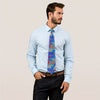 Necktie Men's Braniff Alexander Girard Design BI Logo Multi Blue