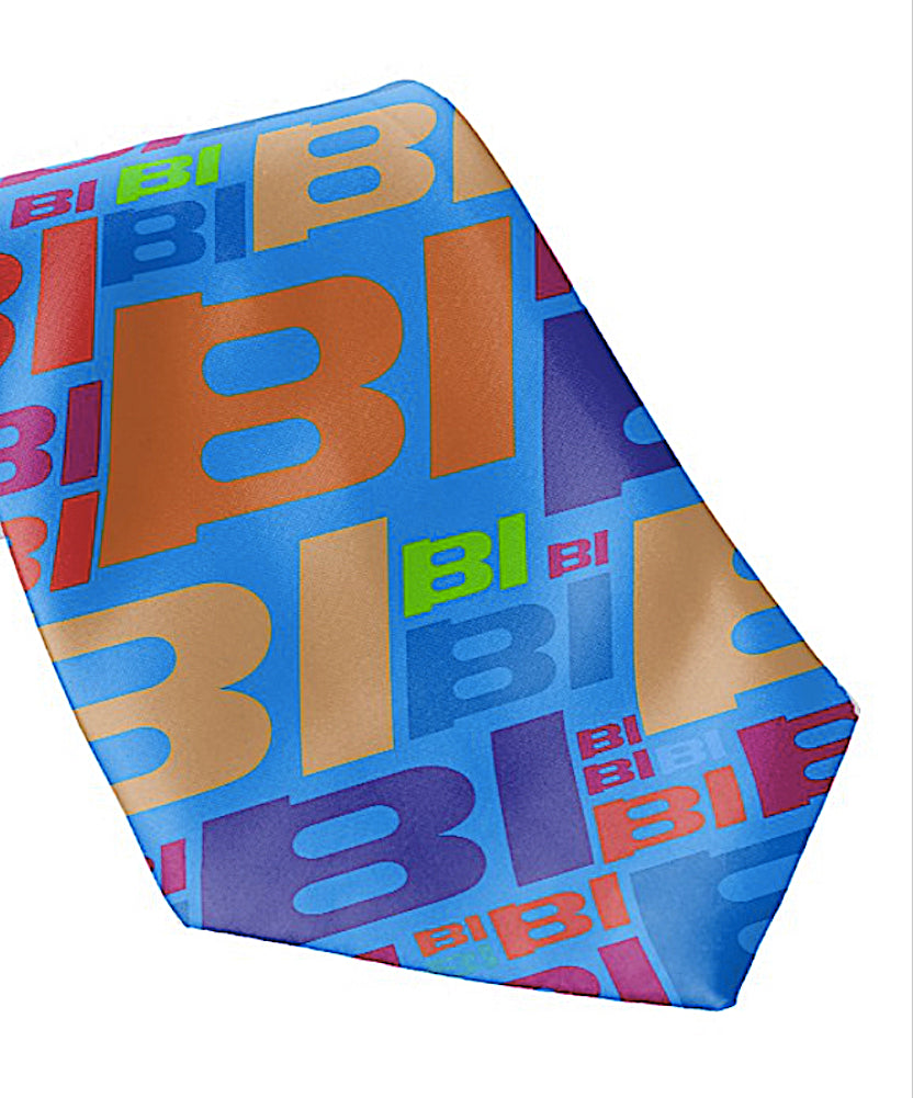 Necktie Men's Braniff Alexander Girard Design BI Logo Multi Blue