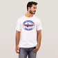 T-Shirt Braniff Mid-Continent Airlines Cross Bow Logo White Short Sleeve