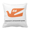 Pillow Original Braniff Alexander Girard Design Bluebird of Happiness BI Script Orange