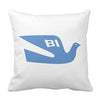 Pillow Original Braniff Alexander Girard Design Bluebird of Happiness BI Script Blue