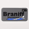 Phone Case iPhone and Galaxy Barely There Braniff Blue Boeing 707 in Dark Gray