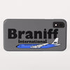 Phone Case iPhone and Galaxy Barely There Braniff Blue Boeing 707 in Dark Gray