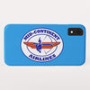 Phone Case iPhone and Galaxy Barely There Braniff Mid-Continent Airlines Cross and Bow Logo Light Blue