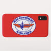 Phone Case iPhone and Galaxy Barely There Braniff Mid-Continent Airlines Cross and Bow Logo Red