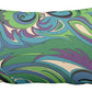 Lumbar Bar Pillow - Braniff Pucci Design Turquoise Green Pillows - Braniff Boutique