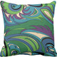 Throw Pillow - Braniff Pucci Design Turquoise Green Pillows - Braniff Boutique