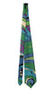 Men Turquoise Green Necktie - BI Pucci Classic Collection 1974 Tie Back - Braniff Pucci Design - Braniff Boutique