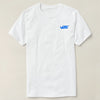 T-Shirt Basic Short Sleeve White Braniff Alexander Girard Design Bluebird Blue