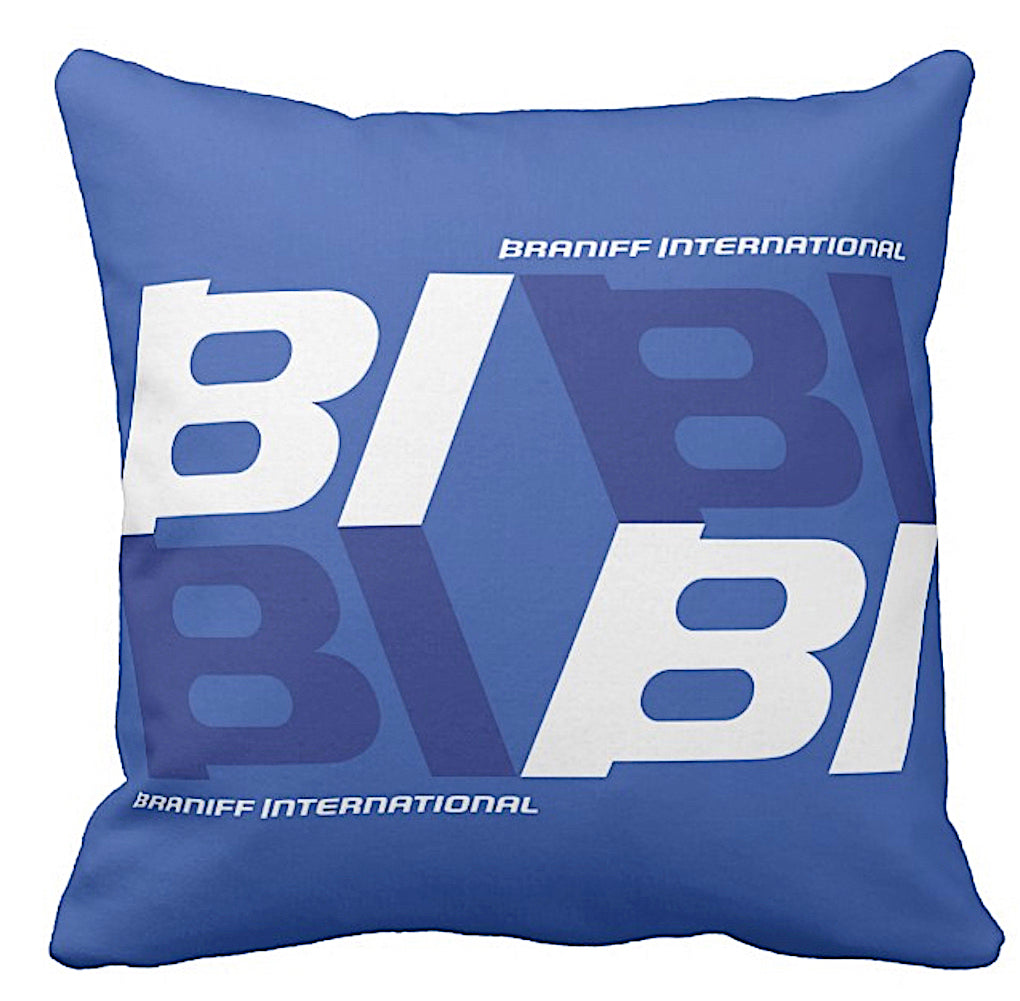 Pillow Braniff Alexander Girard Design BI Tile Logo Multiple Colors