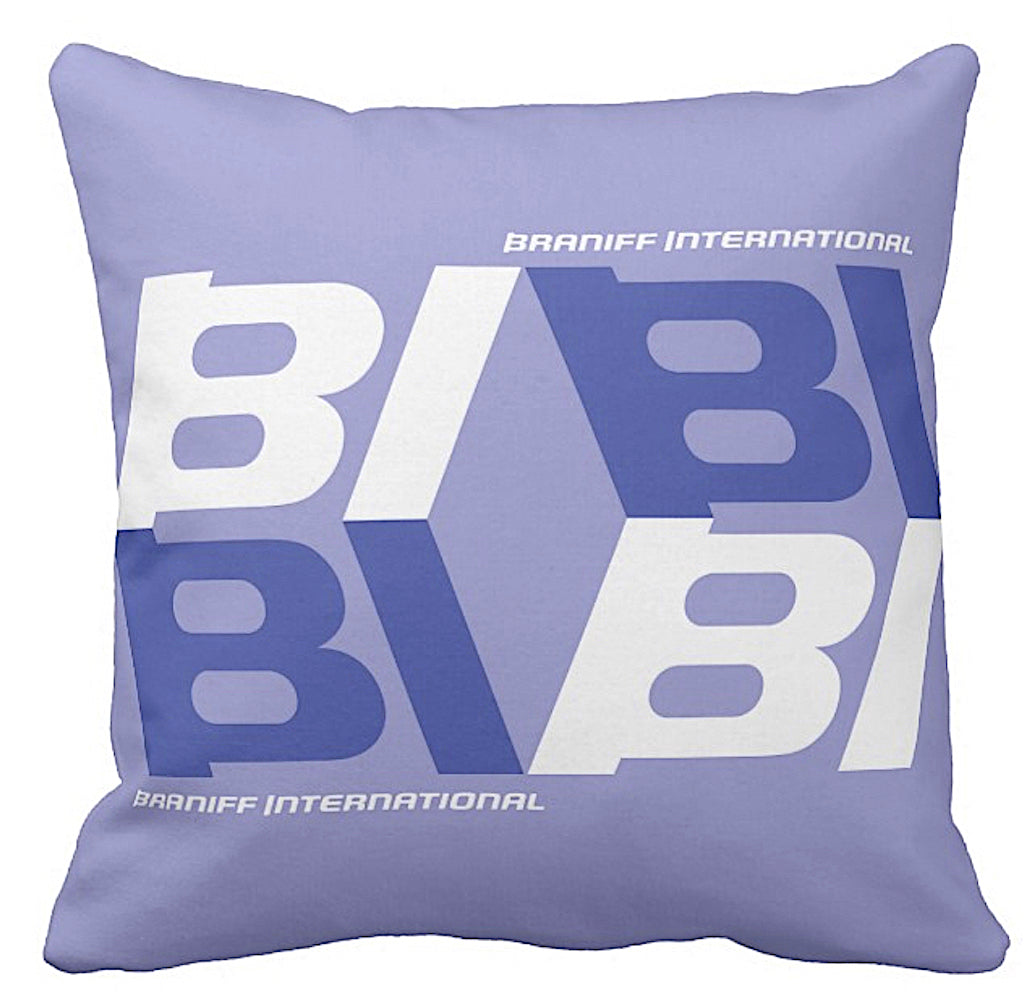 Pillow Braniff Alexander Girard Design BI Tile Logo Multiple Colors
