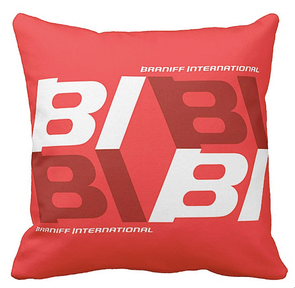 Pillow Braniff Alexander Girard Design BI Tile Logo Multiple Colors