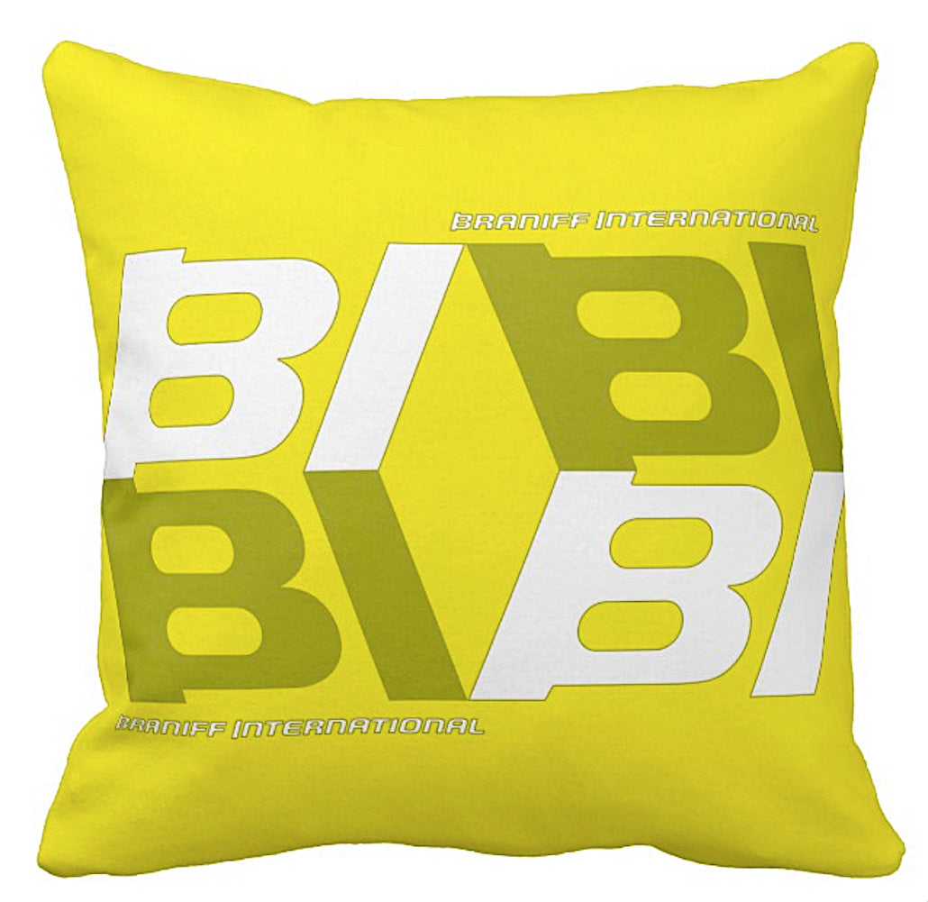 Pillow Braniff Alexander Girard Design BI Tile Logo Multiple Colors