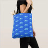 Braniff Tote Bag - Bluebird Multi Blue - Braniff Logo All Over Print - Braniff Boutique