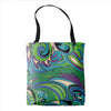 Braniff Tote Bag Turquoise Green - Braniff Logo All Over Print - Braniff Boutique
