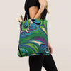 Braniff Tote Bag Turquoise Green - Braniff Logo All Over Print - Braniff Boutique