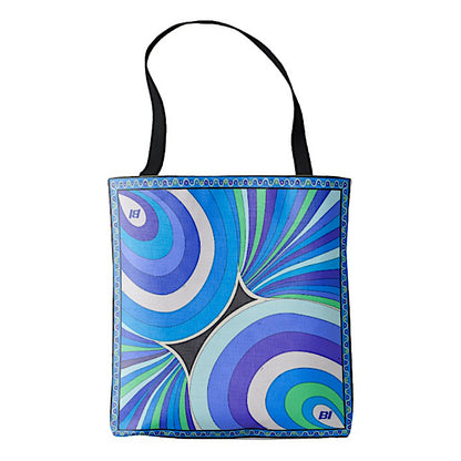 Braniff Tote Bag Blue - Braniff Logo All Over Print - Braniff Boutique