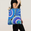 Braniff Tote Bag Blue - Braniff Logo All Over Print - Braniff Boutique
