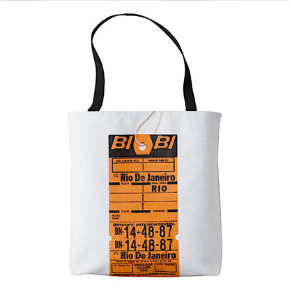 Tote Bag All Over Print with Braniff Luggage Tags from South America