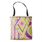 Braniff Tote Bag Yellow Plum - Braniff Logo All Over Print - Braniff Boutique