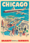 Chicago, Braniff International Airways, 1960s [Aerial View] - Museum Grade Limited Edition