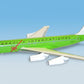 Airplane Model Braniff International Ross Perot Charter Boeing 707-327C Light Lime Green Solid Color Scheme 1/200 Scale