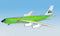 Airplane Model Braniff International Ross Perot Charter Boeing 707-327C Light Lime Green Solid Color Scheme 1/200 Scale