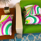 Throw Pillow - Lumbar Bar Pillow - Pink Pillow - Braniff Pucci Design Pillows - Braniff Boutique