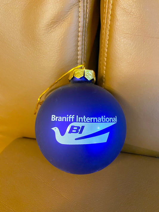 Christmas Ornament GLASS Single 1978 Bluebird Logo Multi Colors