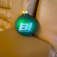 Christmas Ornament GLASS Single 1965 BI Braniff International Logo Multi Colors