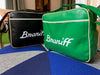Flight Bag Luggage Retro Braniff Ultra Logo Green Black