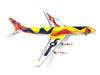 Airplane Model Braniff International McDonnell-Douglas DC-8-62 Alexander Calder 1/200 Scale