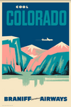 Cool Colorado, Braniff International Airways, 1950s [Mountain Range] - Museum Grade Limited Edition