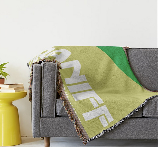 Throw Blanket 727 Braniff Place Two Tone Green