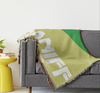 Throw Blanket 727 Braniff Place Two Tone Green