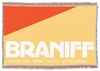 Throw Blanket 727 Braniff Place Two Tone Red