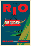 Rio, Braniff International Airways, 1960s [Cable car] [Navy] - Museum Grade Limited Edition