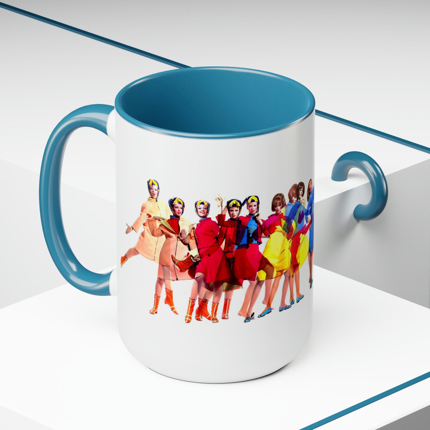 Coffee Mug 11 oz Braniff Air Strip I at 35000 Feet with Blue Interior