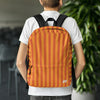 Backpack Braniff Alexander Girard End of the Plain Plane EOTPP Aircraft Interior Fabric 1965 Orange Orange Stripe