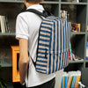 Backpack Braniff Alexander Girard End of the Plain Plane EOTPP Aircraft Interior Fabric 1965 Navy Cream Stripe