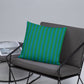 Pillow or Lumbar Bar Pillow Braniff Alexander Girard Aircraft Interior Design 1965 Green Blue
