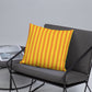 Pillow or Lumbar Bar Pillow Braniff Alexander Girard Aircraft Interior Design 1965 Orange Yellow Stripe